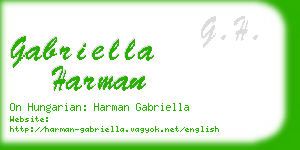 gabriella harman business card